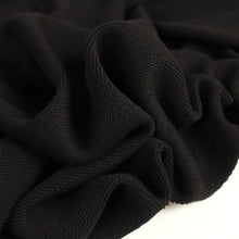 Load image into Gallery viewer, Heavy Cotton Loop Back Sweatshirt Knit 400gsm - Black
