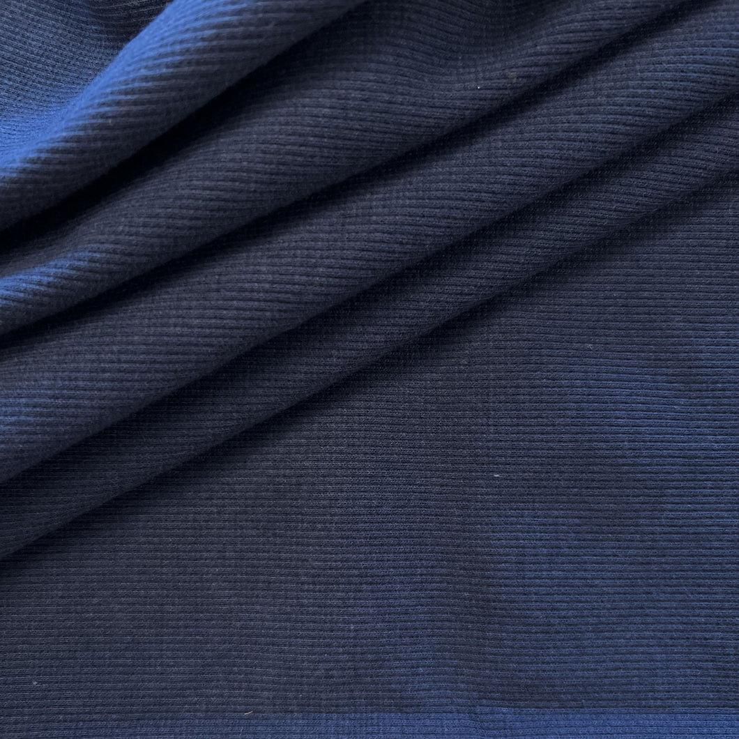 Cotton Elastane 2x2 Ribbing - Ink