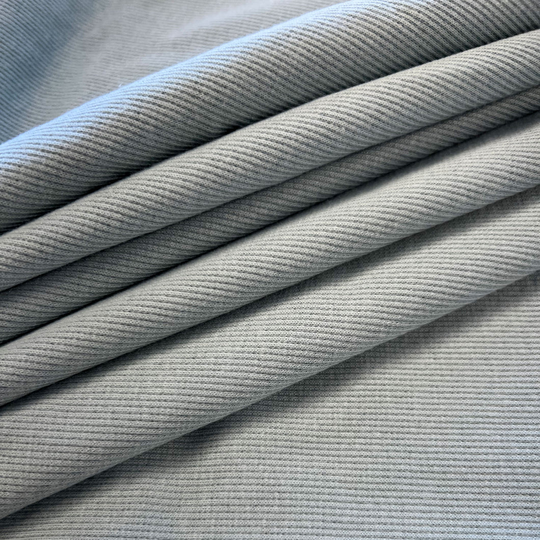 Cotton Elastane 2x2 Ribbing - Duck Egg