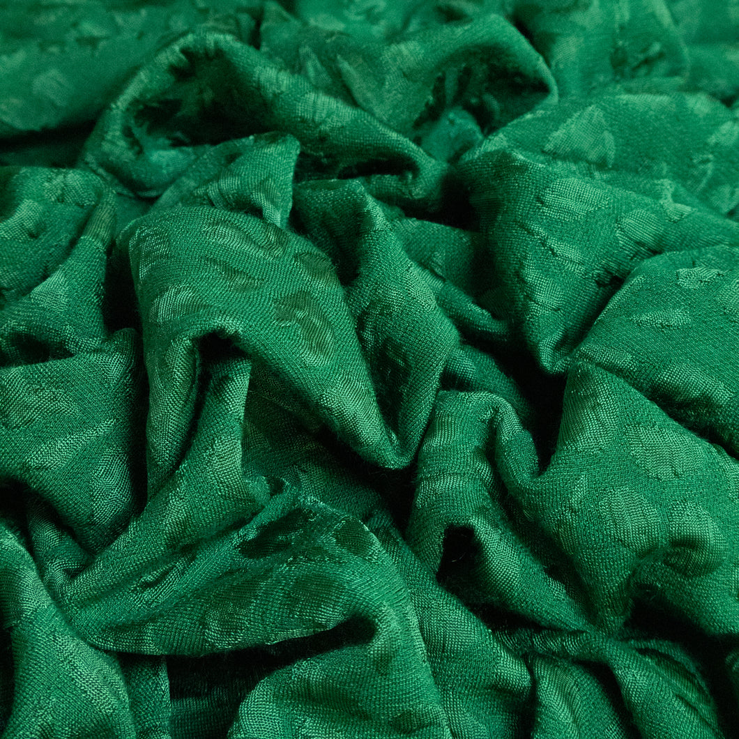 Animal Jacquard Stretch Knit - Emerald