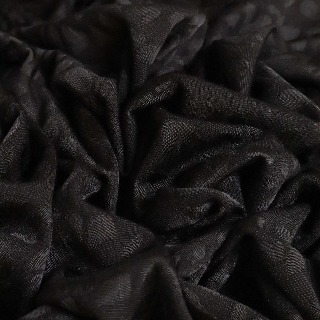 Animal Jacquard Stretch Knit - Black