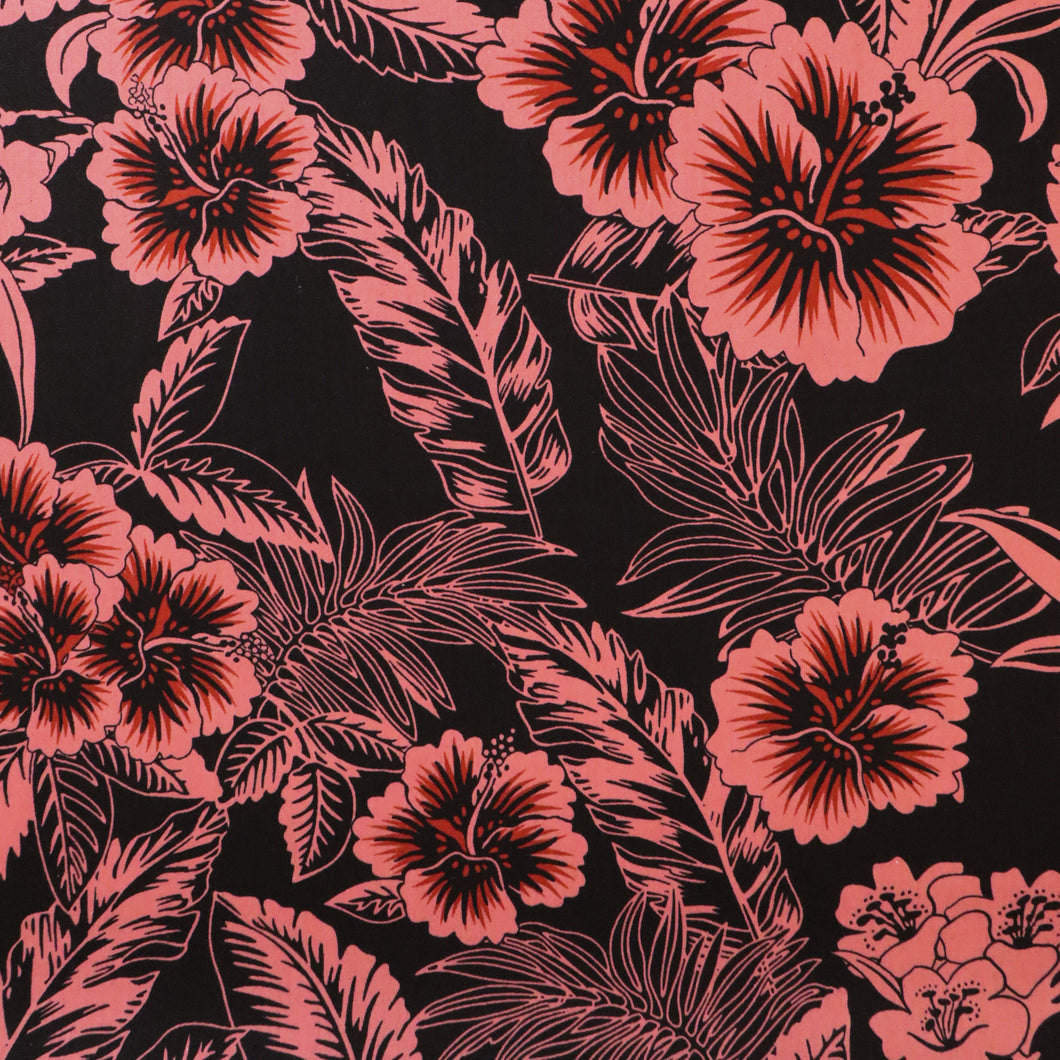 Boheme Cotton Print - Pink Black