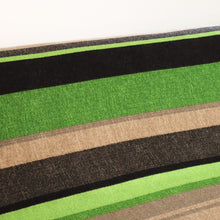 Load image into Gallery viewer, Bold Stripe Loop Back Stretch Knit - Lime, Beige &amp; Black

