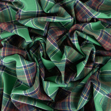 Load image into Gallery viewer, Brushed Cotton Plaid Deadstock - Emerald Tartan
