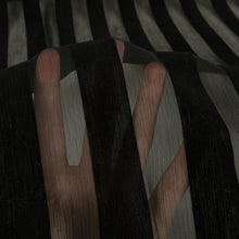 Load image into Gallery viewer, Velvet Window Stripe Deadstock - Night Watch Black
