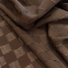 Load image into Gallery viewer, Viscose Nylon Clipped Square Jacquard - Chocolate
