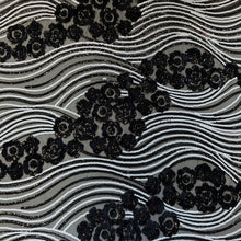 Load image into Gallery viewer, Floral Cocktail Embroidered Sequin - Black &amp; White (Last Chance)
