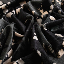 Load image into Gallery viewer, Cordelia Floral Velvet Jacquard Deadstock - Black &amp; Beige
