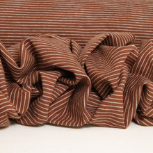 Load image into Gallery viewer, Cotton Spandex Pinstripe Knit - Cognac
