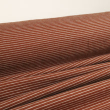 Load image into Gallery viewer, Cotton Spandex Pinstripe Knit - Cognac
