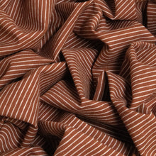 Load image into Gallery viewer, Cotton Spandex Pinstripe Knit - Cognac
