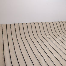 Load image into Gallery viewer, Cotton Linen Double Stripe Print Deadstock  - Black
