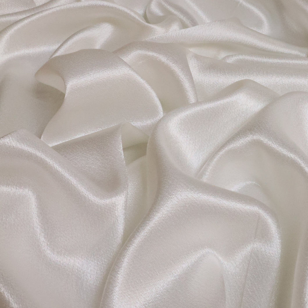 Crepe Back Satin - White