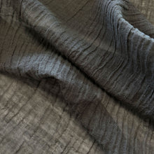 Load image into Gallery viewer, Washed Linen Crinkle Gauze - Khaki
