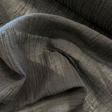 Load image into Gallery viewer, Washed Linen Crinkle Gauze - Khaki
