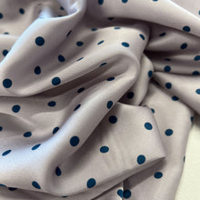 Load image into Gallery viewer, Printed Dot Satin Deadstock - Silver &amp; Steel
