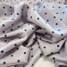 Load image into Gallery viewer, Printed Dot Satin Deadstock - Silver &amp; Steel
