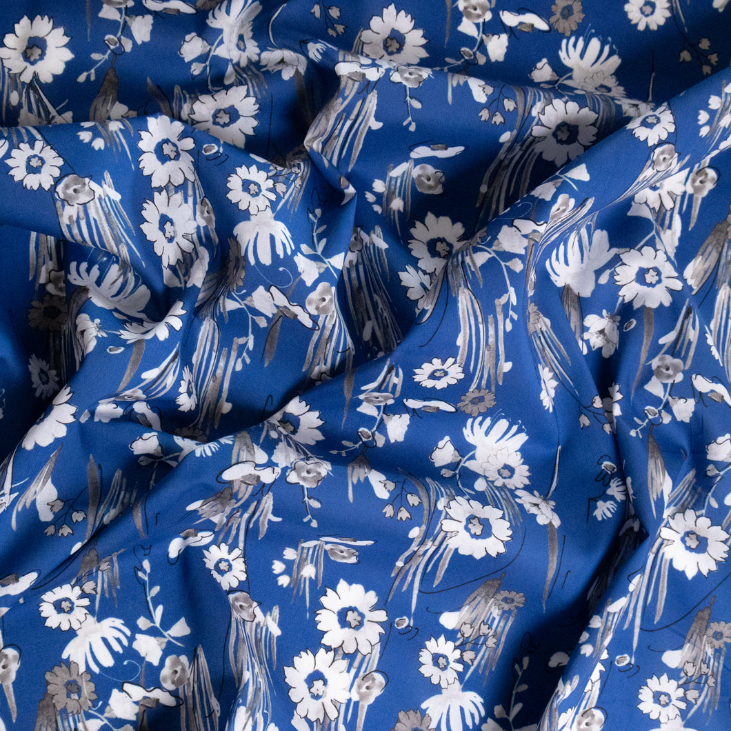 Delicate Lightweight Cotton Print Deadstock - Bluebell
