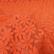 Load image into Gallery viewer, Embroidered Lace Organza Designer End – Neci Tangerine
