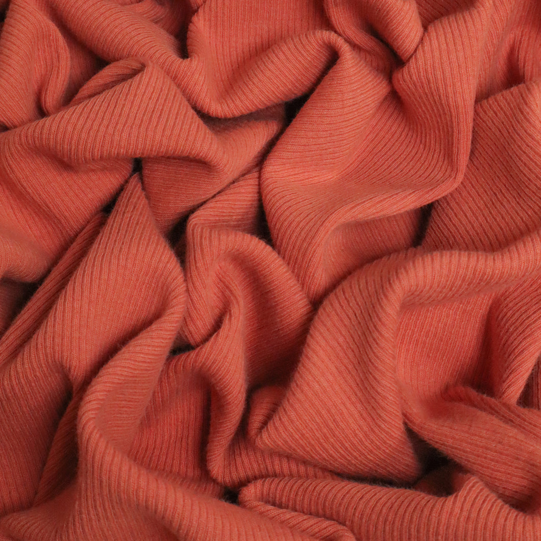250gsm Cotton Spandex Rib - Sienna