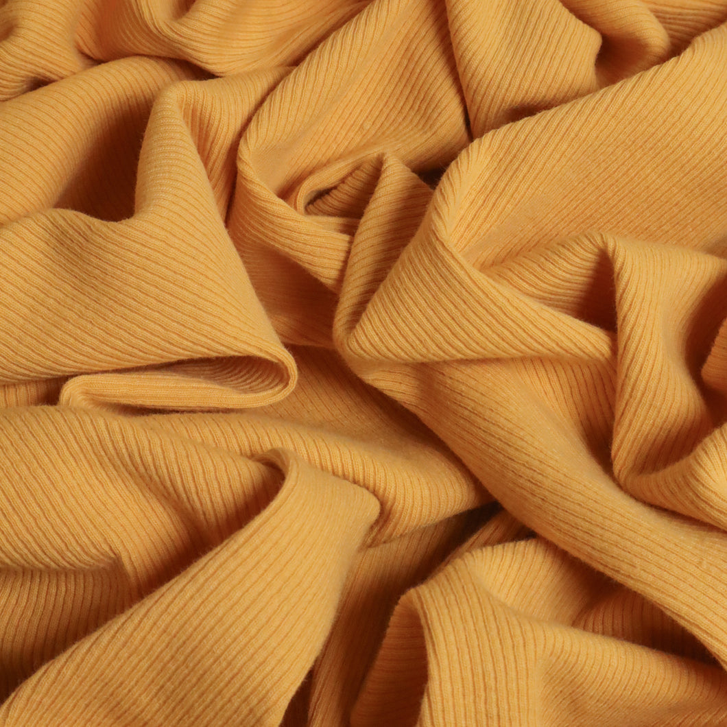 250gsm Cotton Spandex Rib - Mustard