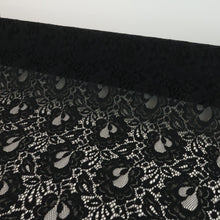 Load image into Gallery viewer, Cotton Nylon Fine Corded Lace - Fortune Black
