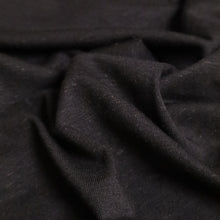 Load image into Gallery viewer, Rayon Linen Spandex Slub Knit - Black
