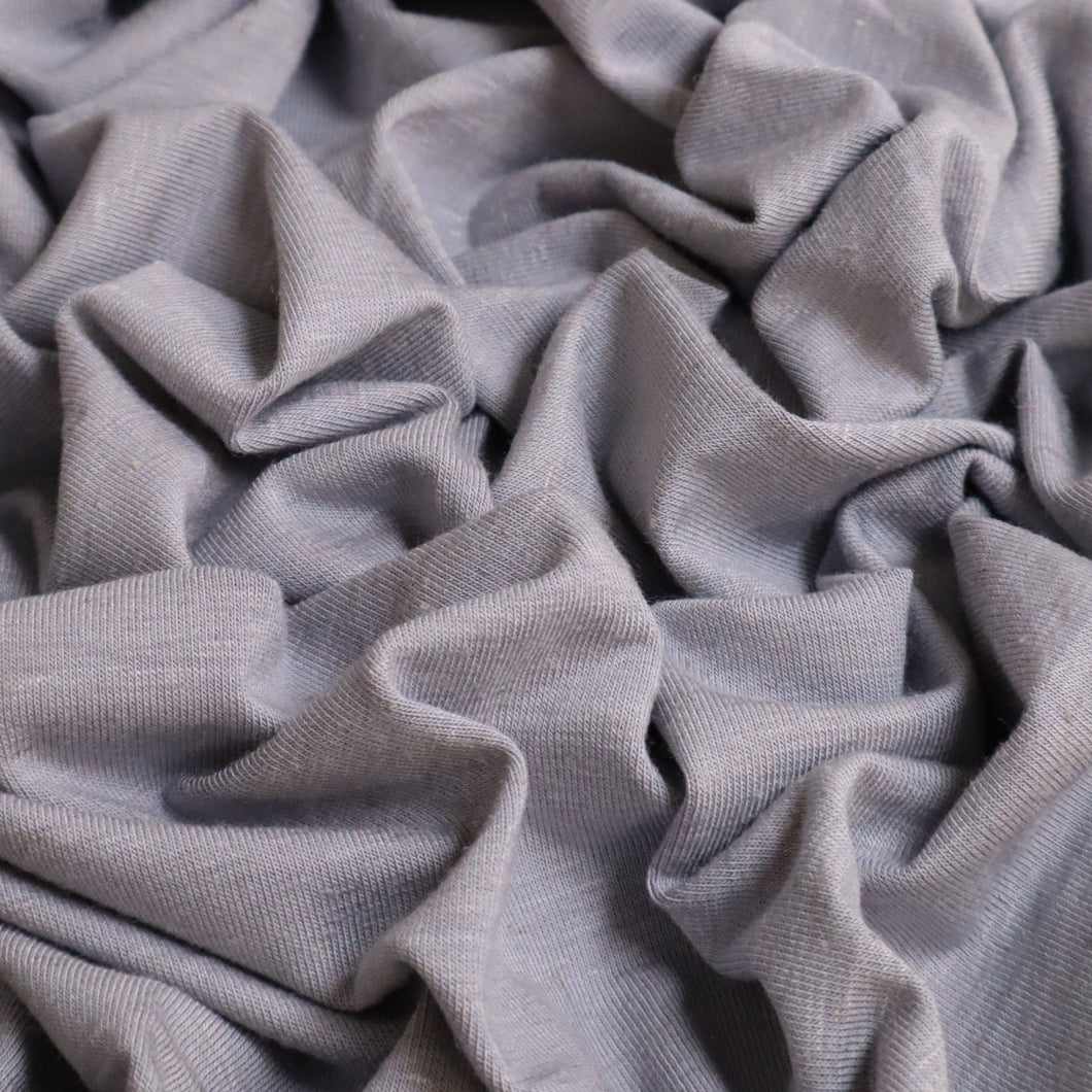 Rayon Linen Spandex Slub Knit - Alloy