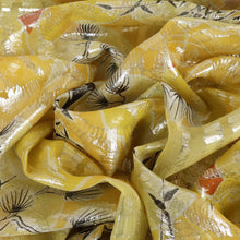 Load image into Gallery viewer, Silk Lurex Printed Chiffon Deadstock - Golden Hill
