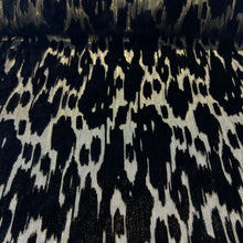 Load image into Gallery viewer, Heartbeat Viscose Nylon Burnout Deadstock - Black and Gold
