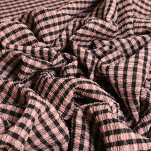 Load image into Gallery viewer, Crinkle Gingham Stretch Deadstock - Dusky Pink
