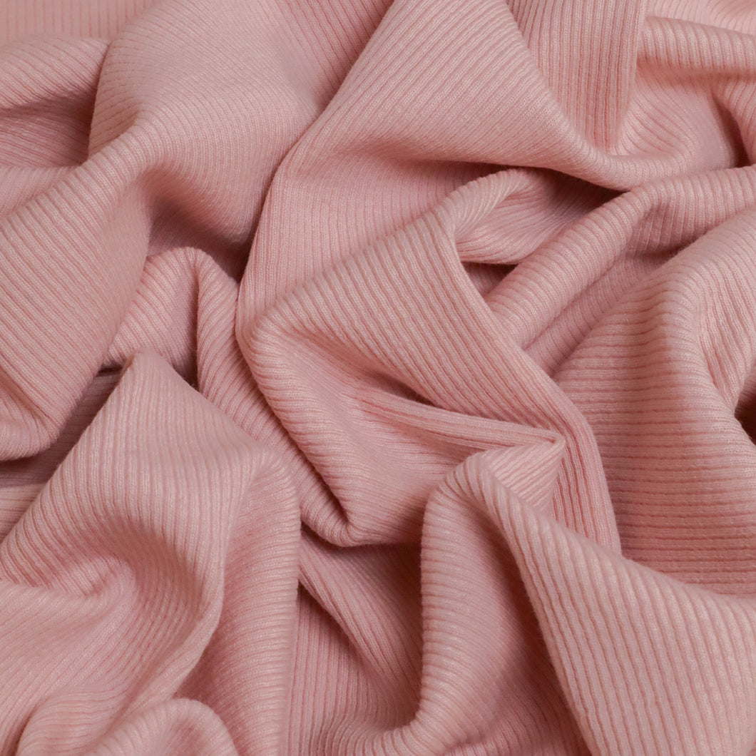 250gsm Cotton Spandex Rib - Dusky
