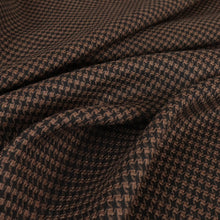 Load image into Gallery viewer, Italian 100% Wool Houndstooth Suiting Deadstock - Espresso &amp; Black
