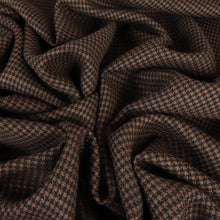 Load image into Gallery viewer, Italian 100% Wool Houndstooth Suiting Deadstock - Espresso &amp; Black
