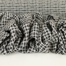 Load image into Gallery viewer, Italian Midweight Stretch Viscose Blend Check - Black &amp; White
