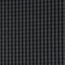 Load image into Gallery viewer, Italian Midweight Stretch Plaid Viscose Blend - Black, Grey &amp; Mallard
