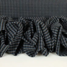 Load image into Gallery viewer, Italian Midweight Stretch Plaid Viscose Blend - Black, Grey &amp; Mallard
