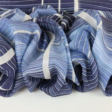 Load image into Gallery viewer, Lightweight Silk Cotton Georgette Print Deadstock - Ocean Flow
