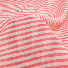 Load image into Gallery viewer, Lightweight Silk Cotton Print Deadstock - Carnival Pink Stripe
