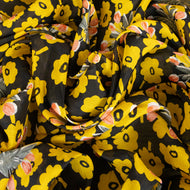 Lightweight Silk Linen Slub Print Deadstock - Mika