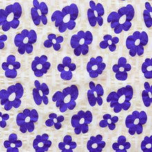 Load image into Gallery viewer, Jenkins Printed Cotton Floral Seersucker Deadstock- Purple
