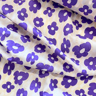 Jenkins Printed Cotton Floral Seersucker Deadstock- Purple