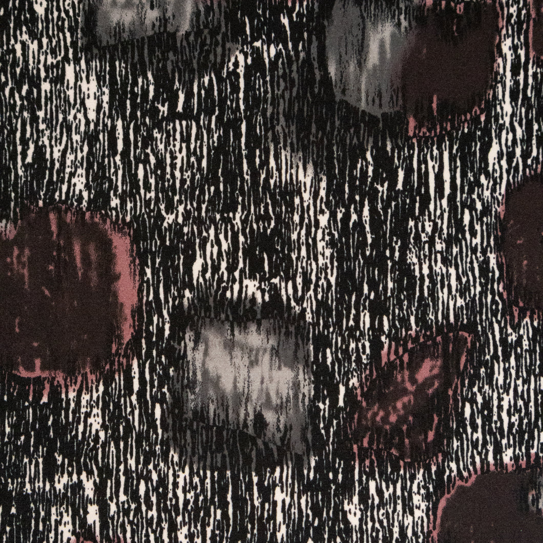 Printed Stretch Knit Deadstock - Static Mauve