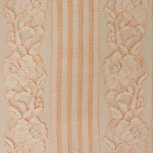 Load image into Gallery viewer, Stripe Floral Corded Lace Deadstock - Peaches &amp; Cream
