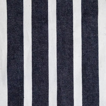 Load image into Gallery viewer, Cotton Spandex Drill Deadstock - Navy Apron Stripe
