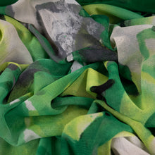 Load image into Gallery viewer, Printed Mesh Deadstock - Abstract Green Floral
