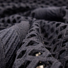 Load image into Gallery viewer, Geometric Stripe Guipure Lace Deadstock - French Navy
