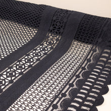 Load image into Gallery viewer, Geometric Stripe Guipure Lace Deadstock - French Navy
