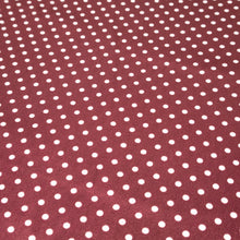 Load image into Gallery viewer, Polka Dot Printed Satin Deadstock - Burgundy &amp; White
