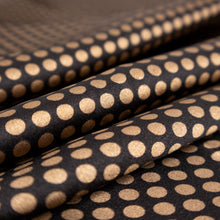 Load image into Gallery viewer, Polka Dot Printed Satin Deadstock - Choc &amp; Tan
